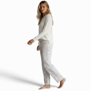 STARS ABOVE Soft Animal Print Pant Pajama Set Neutral Long Sleeve & Pa…GIFTABLE